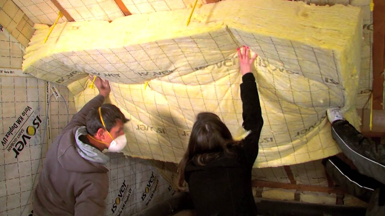 Isoler la toiture avec ISOVER Suspente PlaGyp I - YouTube